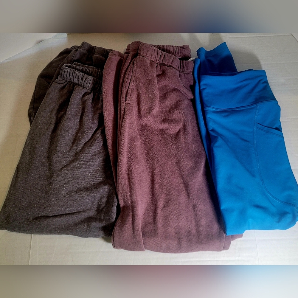 Set of Womens Three Joggers Size Medium